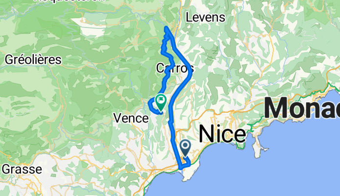 Allée Anne Frank, Nice à Allée Hector Pintus, La Gaude