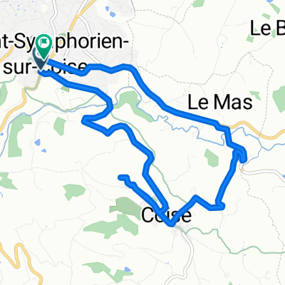 Impasse de l'Ancienne Gendarmerie, Saint-Symphorien-sur-Coise à Rue Chanoine Pavailler, Saint-Symphorien-sur-Coise