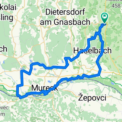 GPX Download: Murturm Aussichtsturm – Schwimmende Mühle Mureck Runde von Straden