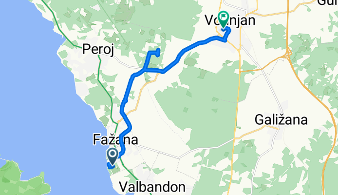 Fažana nach San Rocco, Vodnjan