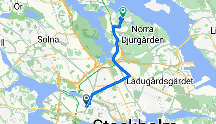 Fridhemsgatan, Stockholm to Forskarbacken, Stockholm