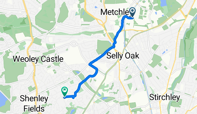 Westgate, Birmingham to St Denis Road, Birmingham