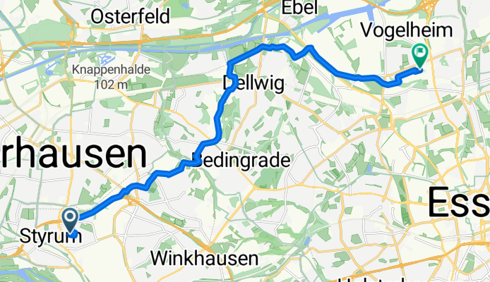 Feldstraße nach Strickerstraße