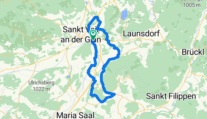 Zollfeld - Treffelsdorf - StDonat - Podeblach - Goggerwenig - Hunnenbrunn