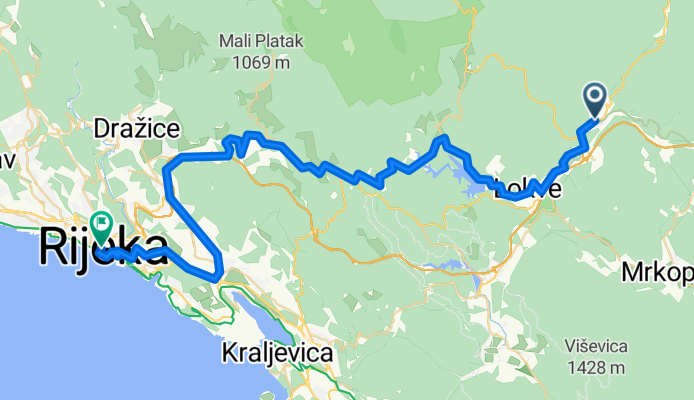 From Delnice to Rijeka