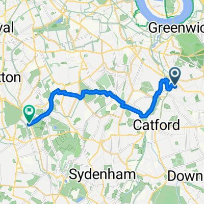 Clarendon Rise, London to Rosendale Road, London