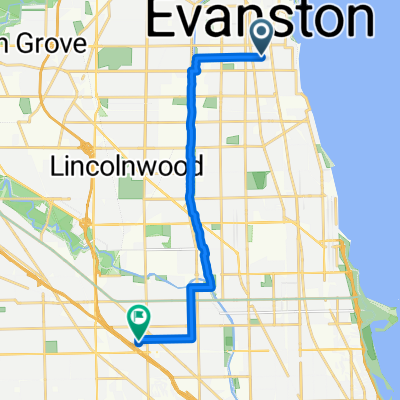 Sherman Ave, Evanston to N Keystone Ave, Chicago