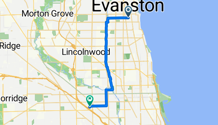 Sherman Ave, Evanston to N Keystone Ave, Chicago