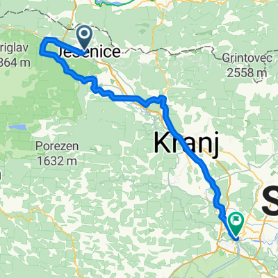 Route nach Podhod Ajdovščina