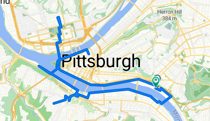 W Circuit Rd, Pittsburgh to Jacksonia St, Pittsburgh