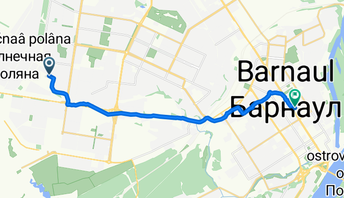 улица Сергея Семёнова, Барнаул до проспект Ленина, Барнаул