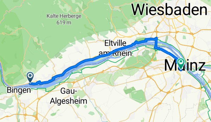 Von Rüdesheim am Rhein bis Mainz