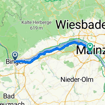 Von Bingen am Rhein bis Mainz