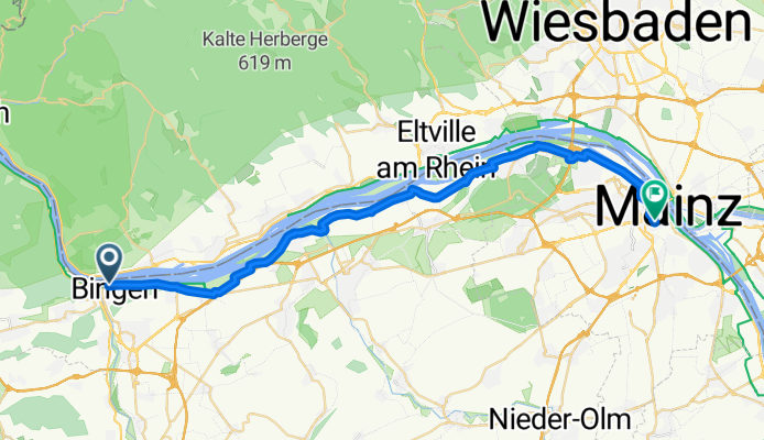 Von Bingen am Rhein bis Mainz