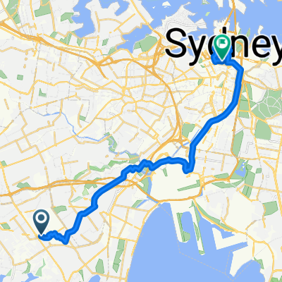 Bridge St, Hurstville to Liverpool St, Sydney