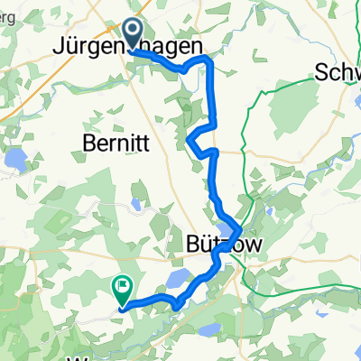 Neukirchener Weg, Jürgenshagen nach Kreisstraße GÜ6, Baumgarten