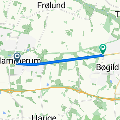 Landbrugsskolestien, Herning to Bøgildvej, Ikast