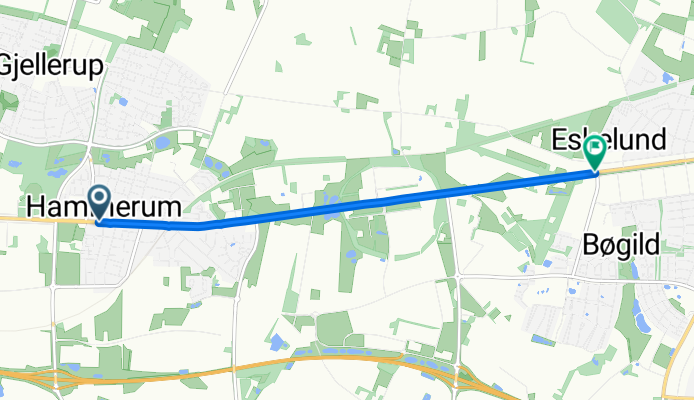 Landbrugsskolestien, Herning to BĂžgildvej, Ikast