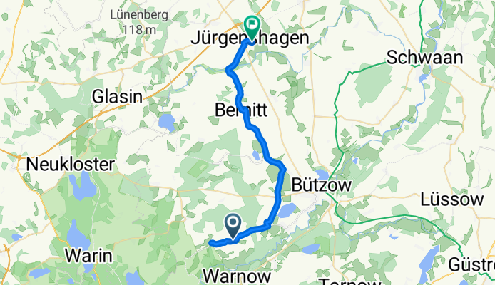 Lindenstraße, Baumgarten nach Am Sport­platz, Jürgenshagen