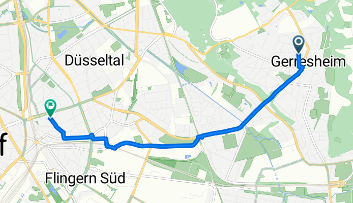 Hasselbeckstraße, Düsseldorf nach Uhlandstraße, Düsseldorf
