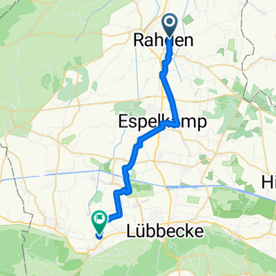 Rahden über Espelkamp nach Hause