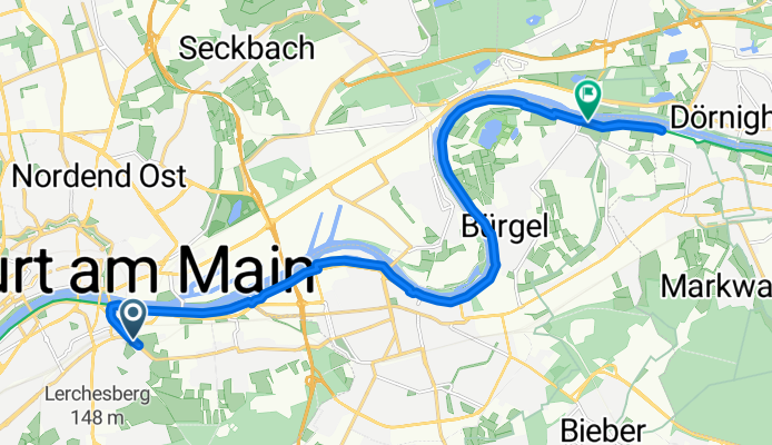 Offenbacher Landstraße, Frankfurt to Fischergasse, Offenbach am Main