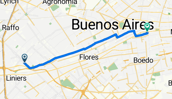 De Ruiz de los Llanos a Avenida Rivadavia