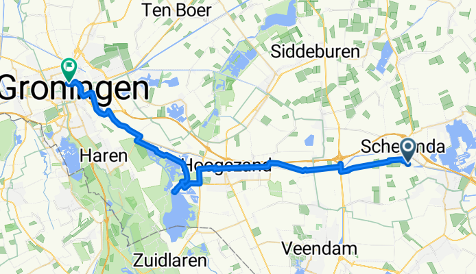 Scheemda nach Groningen