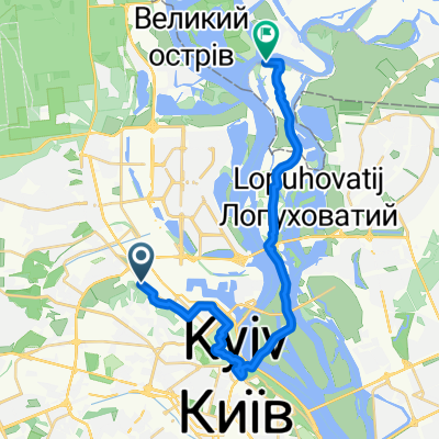 Route from вулиця Кирилівська