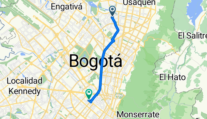 Calle 114a # 56-44 to Calle 32-90