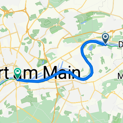 Fischergasse, Offenbach am Main to Deutschherrnufer, Frankfurt