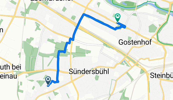 Guerickeweg, Nürnberg nach Fürther Straße, Nürnberg