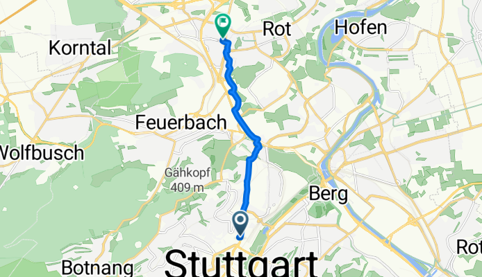 Heilbronner Straße nach Markgröninger Straße
