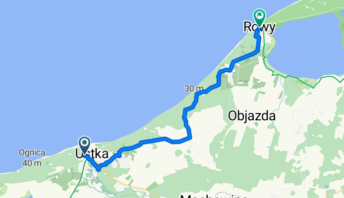 na Wydmie, Ustka do Portowa, Rowy