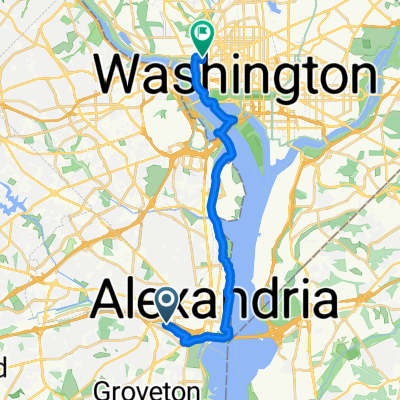 Stella Pl, Alexandria to M St NW, Washington