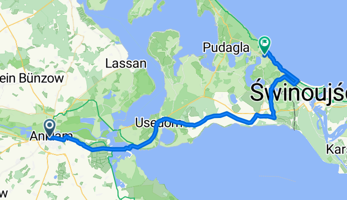 Anklam - Fähre Karnin - Heringsdorf