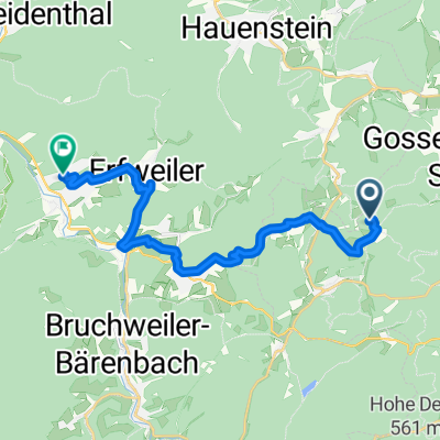 Vorderweidenthal nach Wasgaustraße, Dahn