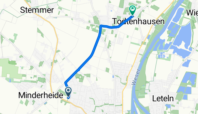 Stiftsallee, Minden nach Todtenhauser Dorfstraße, Minden