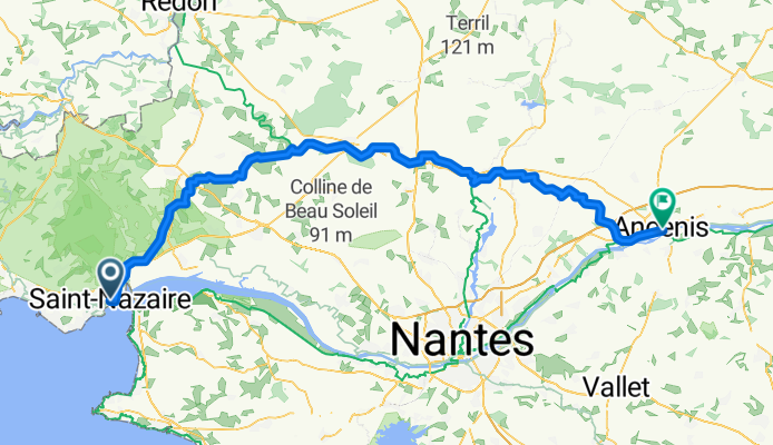 Von Saint-Nazaire bis Ancenis-Saint-Géréon