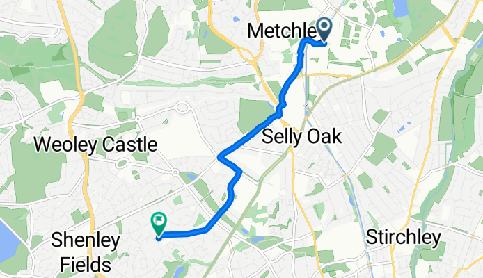 Westgate, Birmingham to St Denis Road, Birmingham