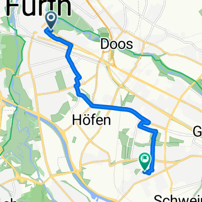 Engelhardtstraße, Fürth nach Guerickeweg, Nürnberg