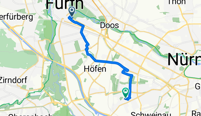 Engelhardtstraße, Fürth nach Guerickeweg, Nürnberg
