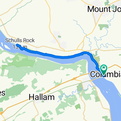 Walnut St, Columbia to Walnut St, Columbia
