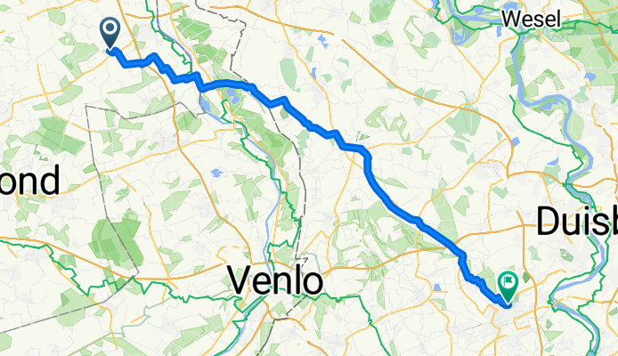 Molenstraat, Sint Anthonis naar Krefeld-West, Krefeld