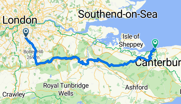Anerley Hill / Crystal Palace (Stop F) to Whitstable