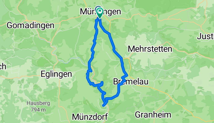 Route in Münsingen