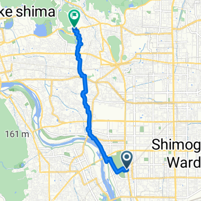 西京極西池田町, 京都市へ太秦中山町, 京都市
