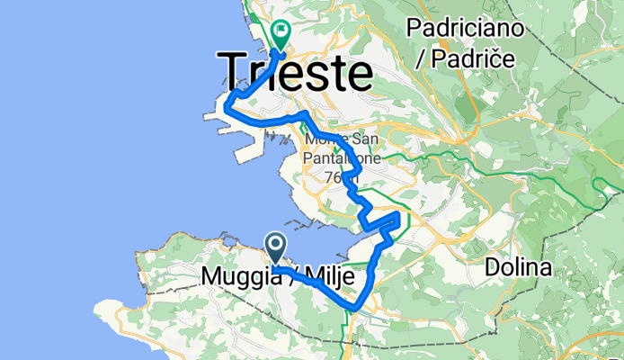 Piazza della Repubblica, Muggia nach Via Flavio Gioia, Triest
