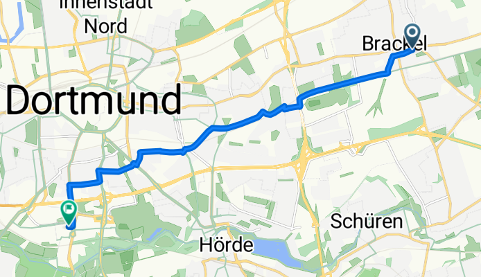Route von Dortmund