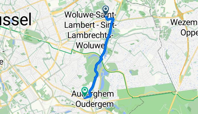 Chaussée de Roodebeek, Woluwe-Saint-Lambert à Chaussée de Wavre, Auderghem